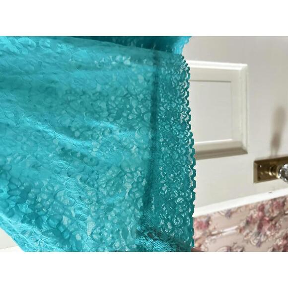 Y2K Victoria’s Secret The Lacie Slip Dress – Teal Lace – Size M - Picture 6 of 7